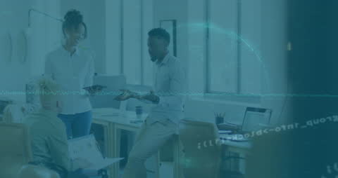 Innovative Financial Analysis in Diverse Office Environment