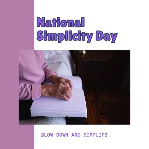 celebration of national simplicity day with braille reading - Download Free Stock Templates Pikwizard.com