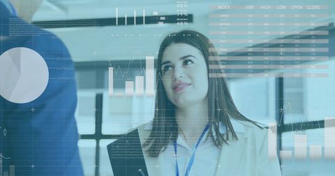 Colleagues Discussing Business Data Analytics