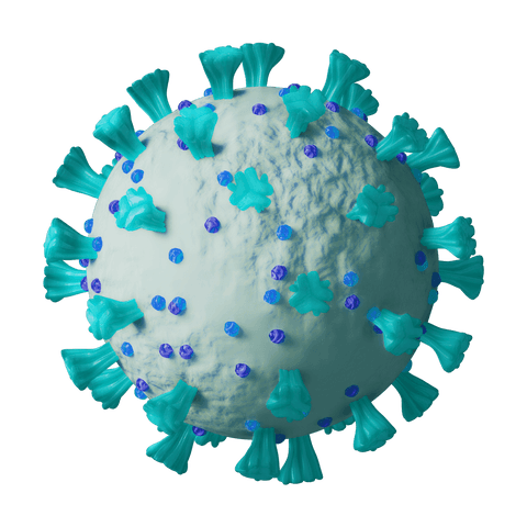 3d illustration of blue covid virus on transparent background - Download Free Stock Videos Pikwizard.com