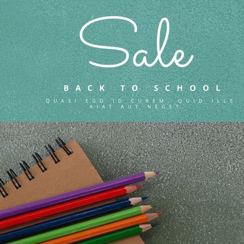 back to school sale promotion with colorful pencils and notebook - Download Free Stock Templates Pikwizard.com