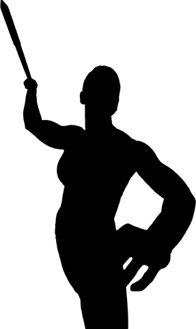 silhouette of sportswoman throwing javelin on transparent background - Download Free Stock Videos Pikwizard.com
