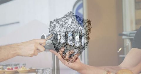 Digital security in cashless transactions with network shield overlay