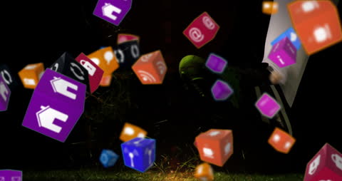 Dynamic Floating Social Media Icons Animation