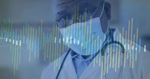 Senior Doctor Analyzing Digital Health Charts During Pandemic