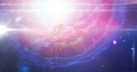 Cancer Zodiac Sign with Mystical Space Background - Download Free Stock Images Pikwizard.com