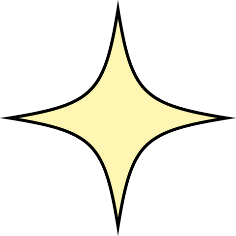 shining four-pointed yellow sparkle icon on transparent background - Download Free Stock Videos Pikwizard.com