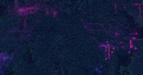 Abstract Digital Circuit with Magenta Glitches