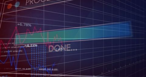 Digital Data Processing Graph Interface with Progress Bar - Download Free Stock Images Pikwizard.com