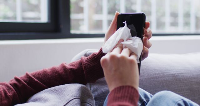 Close-Up of Hands Cleaning Smartphone Screen with Tissue - Download Free Stock Images Pikwizard.com