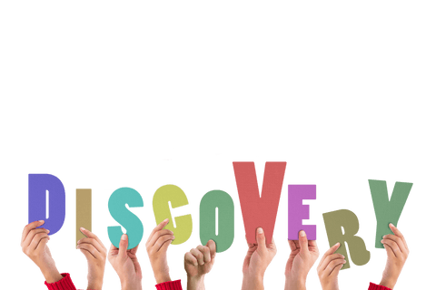 Hands Holding Discovery Letter Cutouts on Transparent Background - Download Free Stock Videos Pikwizard.com