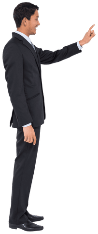 Asian Businessman Pointing Success Transparent Background - Download Free Stock Videos Pikwizard.com