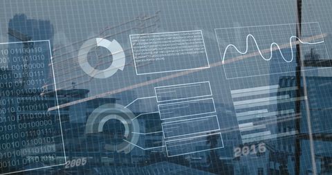 Digital Financial Data with Urban Background - Download Free Stock Images Pikwizard.com