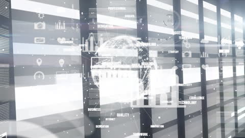 Data Processing Interface in Futuristic Office Environment