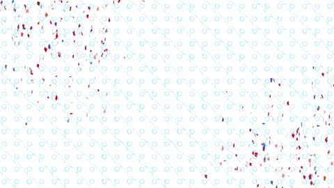 Colorful Confetti on Abstract Geometric Pattern Concept