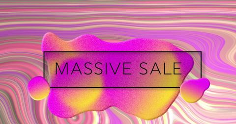 Retro Futuristic Liquid Background Advertising Massive Sale Promotion