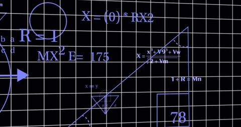 Complex Mathematical Equations on Digital Grid - Download Free Stock Images Pikwizard.com