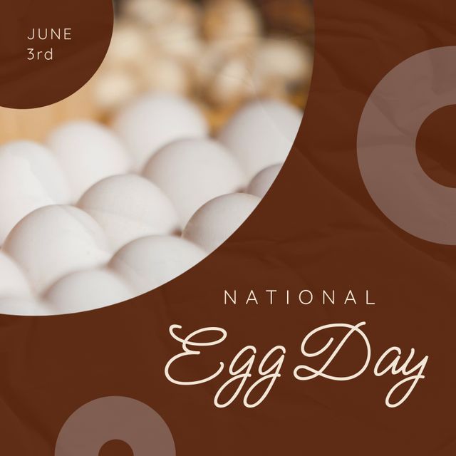 National Egg Day Celebration Poster with White Eggs - Download Free Stock Templates Pikwizard.com