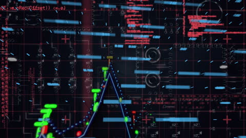 Digital Animation of Financial Graphs on Black Screen