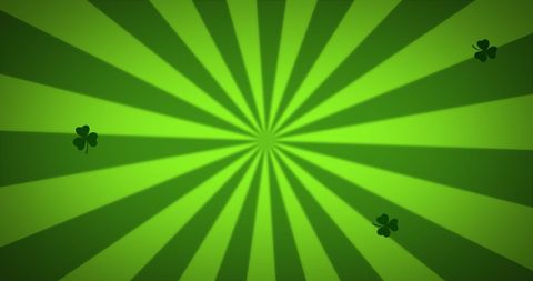 Vibrant St. Patrick's Day Shamrock Design with Striped Background - Download Free Stock Images Pikwizard.com