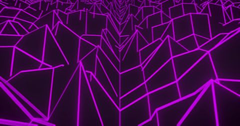 Futuristic Glowing Geometric Purple Mountains - Download Free Stock Images Pikwizard.com