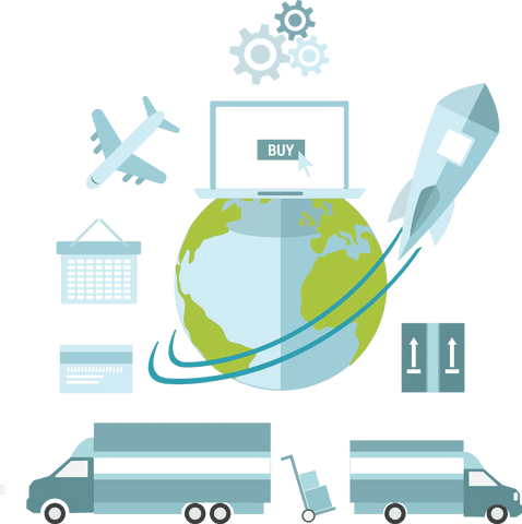 Transparent International Online Shopping Concept with Globe - Download Free Stock Videos Pikwizard.com