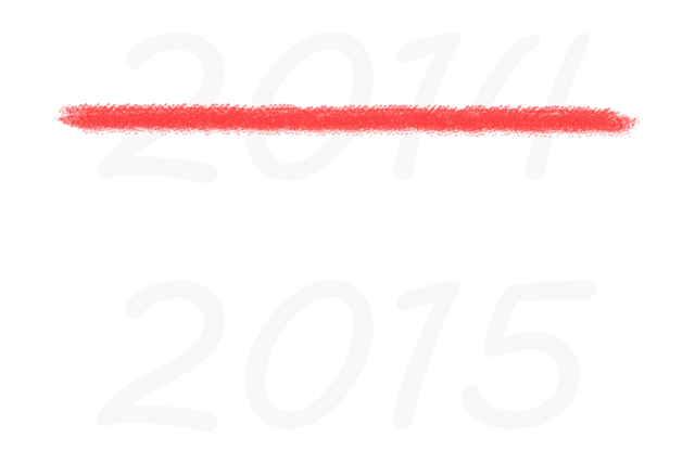 New Year 2015 Text With Striked-Out 2014, Transparent Background - Download Free Stock Videos Pikwizard.com