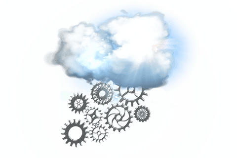 cloud computing with gears on transparent background - Download Free Stock Videos Pikwizard.com