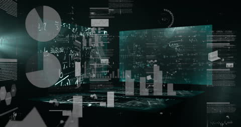 Digital Data Processing Interface with Abstract Diagrams