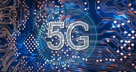Futuristic Digital 5G Network Circuit Concept - Download Free Stock Images Pikwizard.com