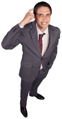 smiling business professional scratching head on transparent background - Download Free Stock Videos Pikwizard.com