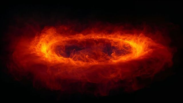 Ethereal Vortex of Swirling Fire and Lustrous Flames