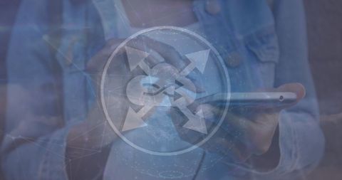 Digital Connectivity Concepts with Woman Using Smartphone