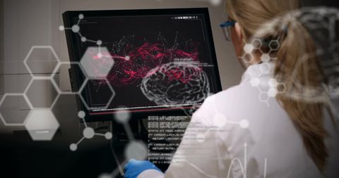 Caucasian Female Scientist Analyzing Data in Modern Laboratory - Download Free Stock Images Pikwizard.com