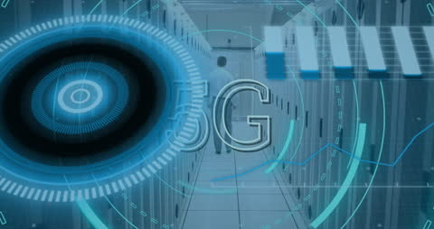 Advanced 5G Technology in Modern Data Center Animation