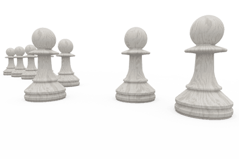 transparent chess pawns in row isolated on white - Download Free Stock Videos Pikwizard.com