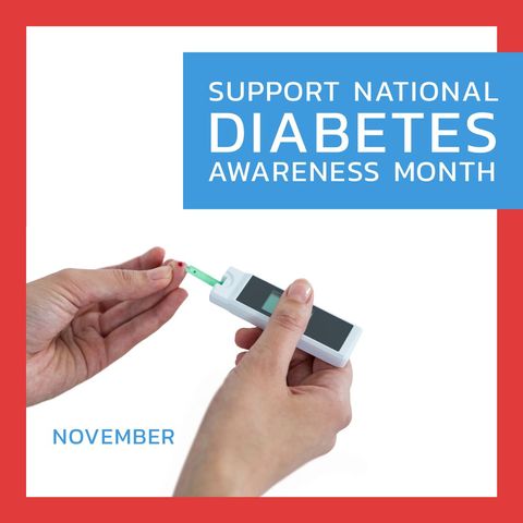 support diabetes awareness with glucometer healthcare concept - Download Free Stock Templates Pikwizard.com