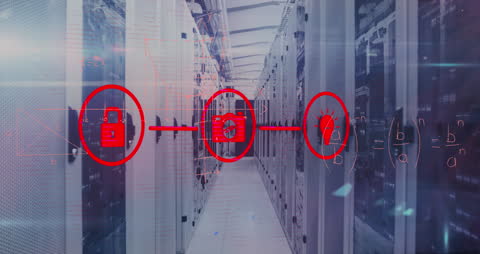 Digital Media and Data Processing in Server Room Animation