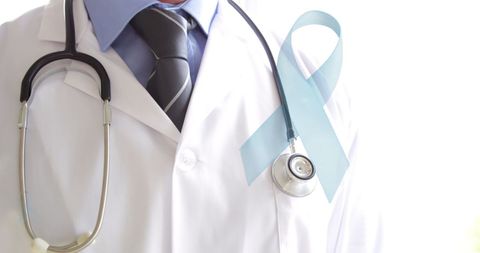 Doctor Supports Blue Ribbon Cancer Awareness Campaign