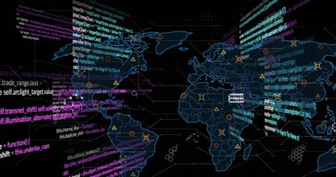 Global Data Processing IT Network Visualization - Download Free Stock Images Pikwizard.com