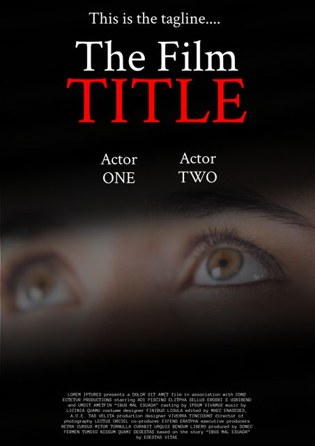 Suspenseful Movie Poster with Close-up of Eyes Creating Intrigue and Mystery - Download Free Stock Templates Pikwizard.com