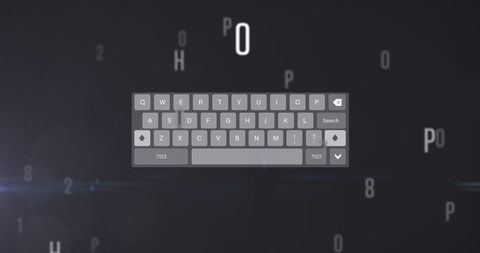 Digital interface concept with virtual keyboard
