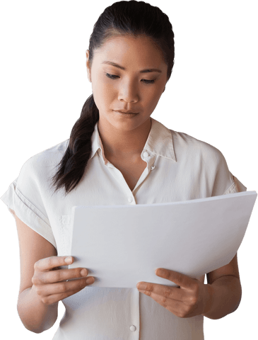 Transparent Businesswoman Analyzing Documents in Office Attire - Download Free Stock Videos Pikwizard.com