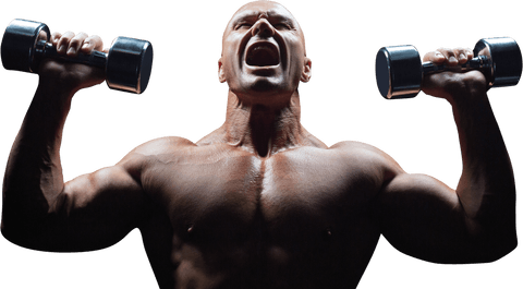 aggressive bodybuilder lifting dumbbells transparent background - Download Free Stock Videos Pikwizard.com