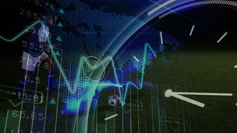 Digital Data Overlay With Soccer Player Action and Clock