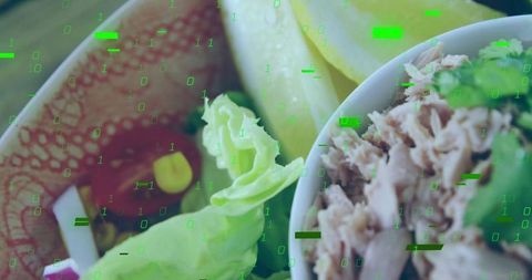 Fusion of fresh gourmet salad and digital innovation