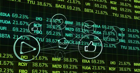 Digital Network Interface Over Data Processing Screen - Download Free Stock Images Pikwizard.com
