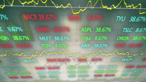 Abstract Financial Data and Growth Curves Animation