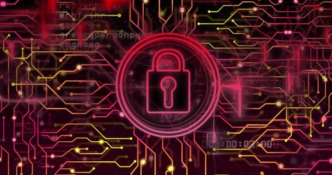 Digital Padlock Cybersecurity Circuit Board - Download Free Stock Images Pikwizard.com