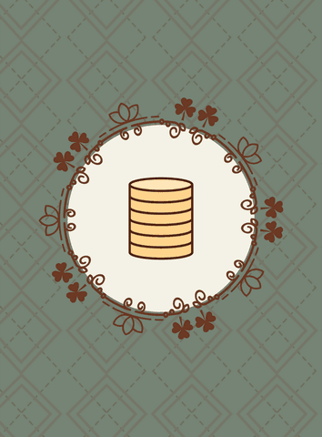 transparent vector coins with shamrocks on vintage background - Download Free Stock Videos Pikwizard.com